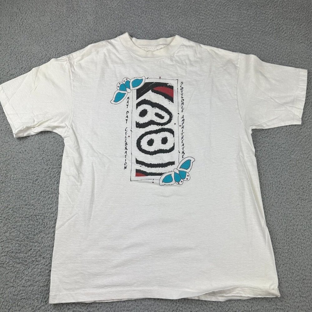 Vintage May Day Celebrations Japanese White T Shirt Men Size Large Made In Usa